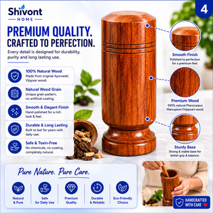 SUGAR Balance wooden water glass