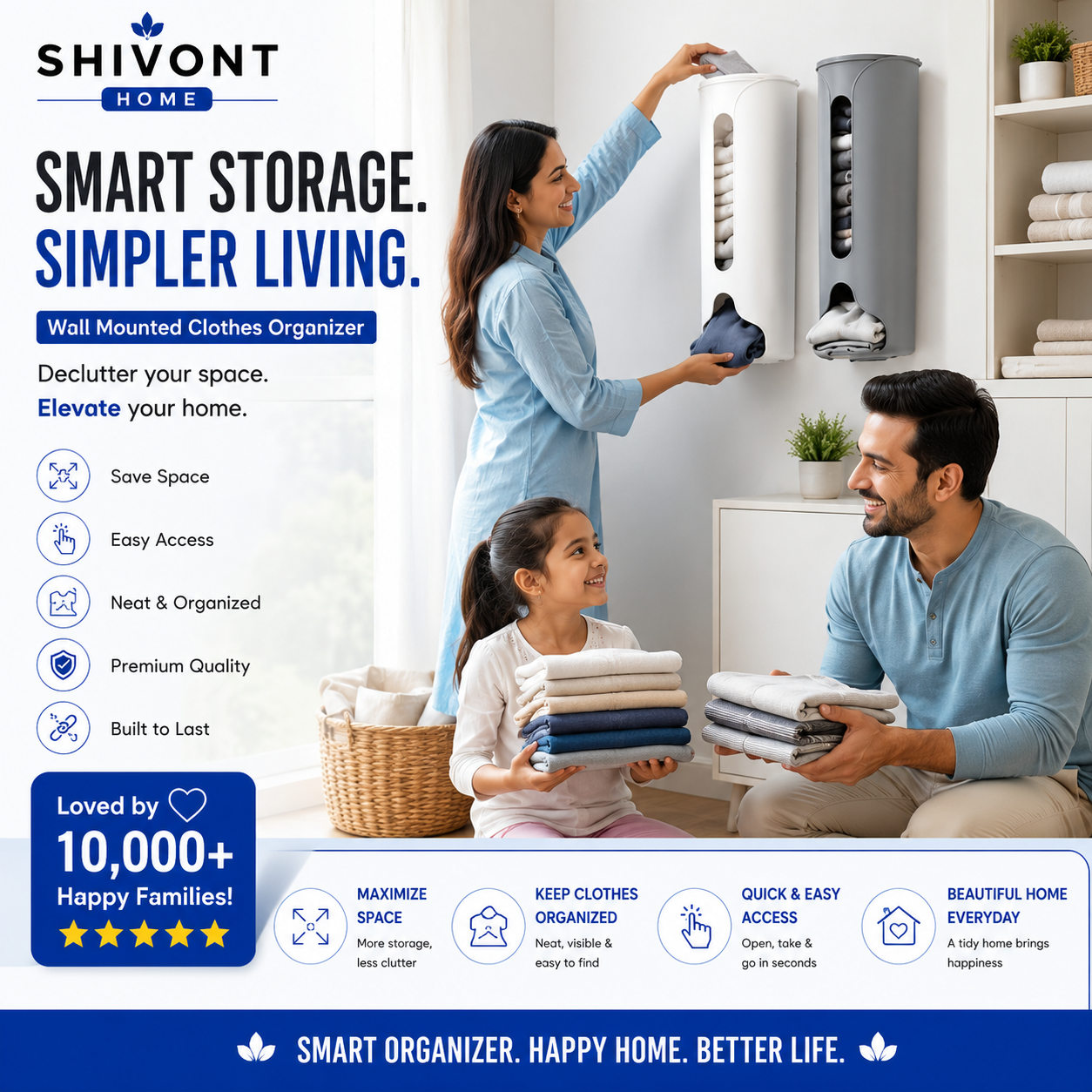 Multipurpose Wall-Mounted Cabinet Storage Organizer