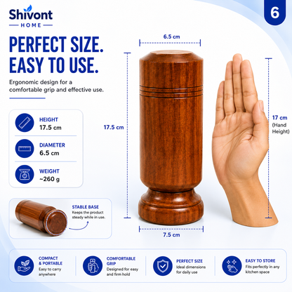 SUGAR Balance wooden water glass