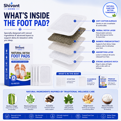 Herbal And Gentle Ingredient Detox Foot Pads
