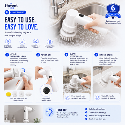 Electric Cleaning Brush, 3 in 1