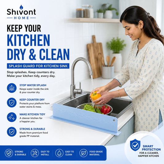 Kitchen Water Splash Guard Sink Splashback for Dish Washing