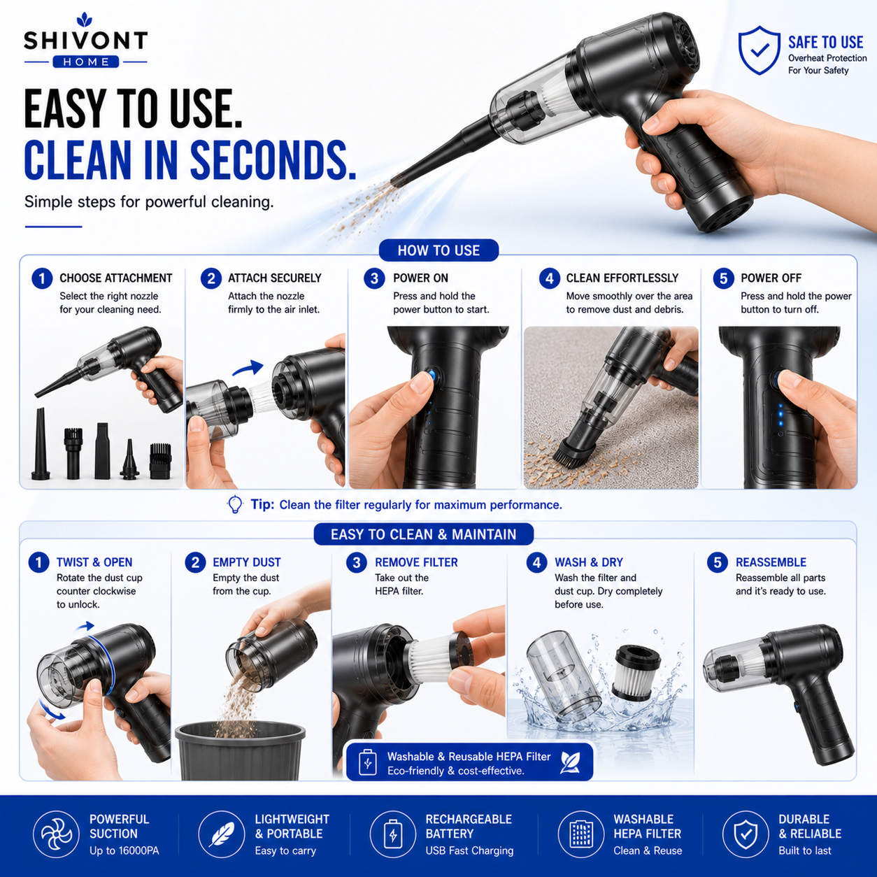 TurboClean 3-in-1 Vacuum cleaner