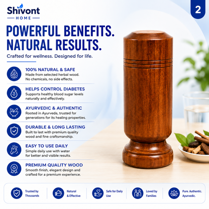 SUGAR Balance wooden water glass
