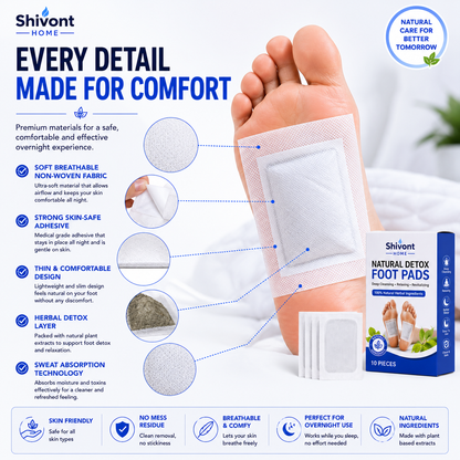 Herbal And Gentle Ingredient Detox Foot Pads