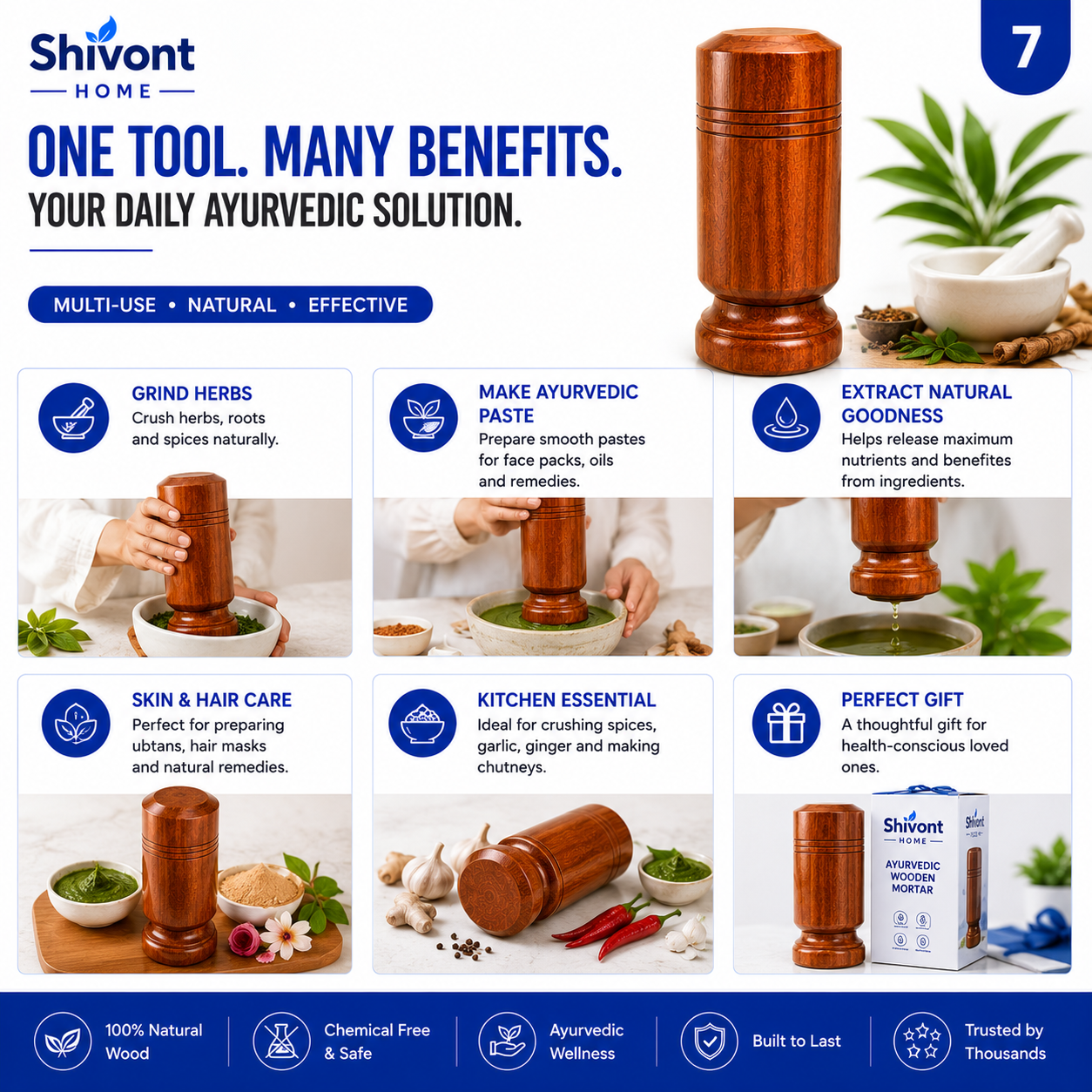 SUGAR Balance wooden water glass